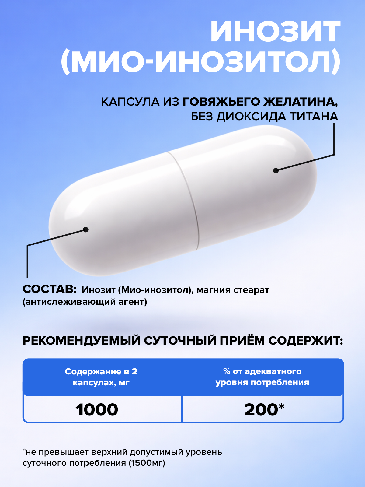 Инозитол для похудения, гормональный баланс, 60 капсул Инозитол для похудения, гормональный баланс, 60 капсул